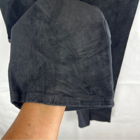 Vintage Black Suede Front and Spandex Women's Straight Leg Pants XS MITCHIE'S - Picture 6 of 8